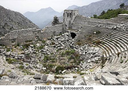 Stock Image - TERMESSOS RUINS ANTALYA TURKEY. Fotosearch