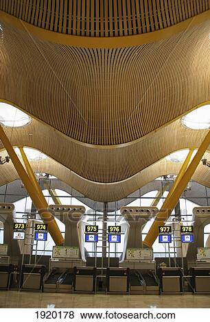 Stock Photo - Terminal 4 Building At Madrid Barajas International Airport, Madrid, Spain. Fotosearch
