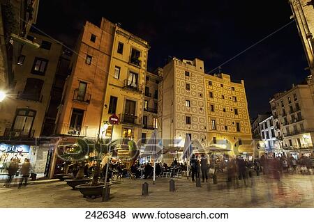 Terrace in front of Basilica of Santa Maria del Mar in El Born; Barcelona, Catalonia, Spain View Large Photo Image Stock Photo - Terrace in front of Basilica of Santa Maria del Mar in El Born; Barcelona, Catalonia, Spain. Fotosearch