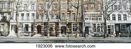 Stock Photograph - Terraced Houses In Kensington. Fotosearch