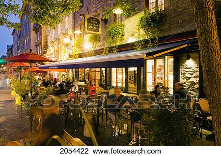 Terraces At Dusk, Quartier Petit Champlain, Old Quebec, Quebec. View Large Photo Image Stock Image - Terraces At Dusk, Quartier Petit Champlain, Old Quebec, Quebec.. Fotosearch