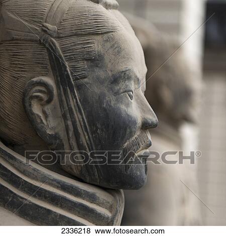 Stock Photo - Terracotta Warrior In The Shaanxi History Museum; Xi'an, Shaanxi, China. Fotosearch