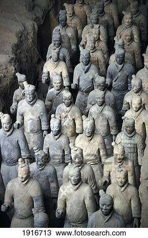 Stock Image - Terracotta Warriors, Hangar 1. Fotosearch