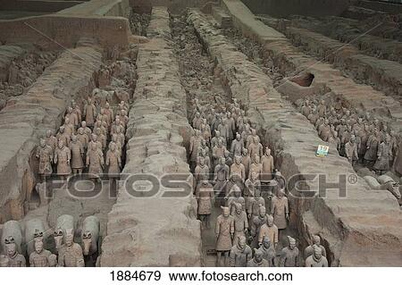 Stock Photo - Terracotta Warriors; Xian, Shaanxi, China. Fotosearch
