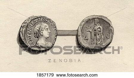 Stock Photo - Tetrachm From The Time Of Zenobia, Septimia Zenobia. 3Rd Century Queen Of The Roman Colony Of Palmyra (267/268ÃƒÂ¢Ã¢â€šÂ¬Ã¢â‚¬Å“272). Fotosearch