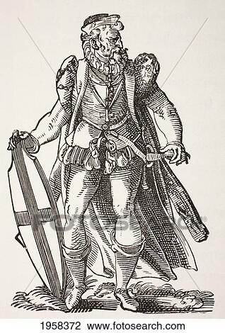 Stock Image - Teutonic Knight. After A Woodcut By Jost Amman Published 1585. From Military And Religious Life In The Middle Ages By Paul Lacroix Published London Circa 1880.. Fotosearch