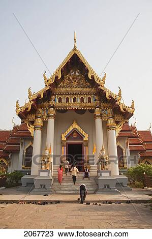 Stock Image - Thai Temple, Bodhgaya, Bihar, India. Fotosearch