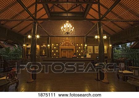 Thailand; An Outdoor Lobby Of A Hotel View Large Photo Image Stock Image - Thailand; An Outdoor Lobby Of A Hotel. Fotosearch