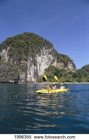 Thailand, Ang Thong National Park, Phangna Bay, Family Kayaking, Blue Sky A74A View Large Photo Image Stock Photography - Thailand, Ang Thong National Park, Phangna Bay, Family Kayaking, Blue Sky A74A. Fotosearch