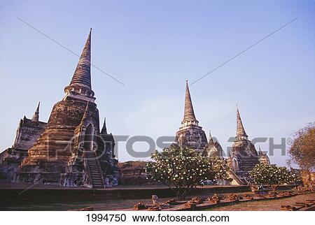 Thailand, Ayutthaya, Wat Phra Si Sanphet, 15Th Century Ruins. View Large Photo Image Stock Image - Thailand, Ayutthaya, Wat Phra Si Sanphet, 15Th Century Ruins.. Fotosearch
