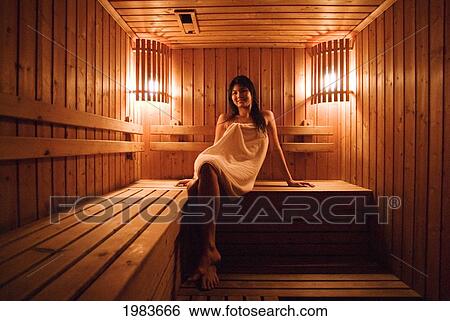 Thailand, Bangkok, Thai Woman Sitting In A Sauna. View Large Photo Image Stock Photograph - Thailand, Bangkok, Thai Woman Sitting In A Sauna.. Fotosearch