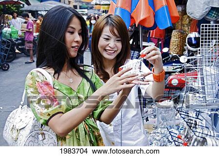 Thailand, Bangkok, Thai Women Shopping. View Large Photo Image Picture - Thailand, Bangkok, Thai Women Shopping.. Fotosearch