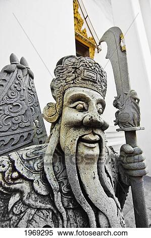 Thailand, Bangkok, Wat Pho, Statues Depicting Impression Of Europians. View Large Photo Image Stock Photography - Thailand, Bangkok, Wat Pho, Statues Depicting Impression Of Europians.. Fotosearch