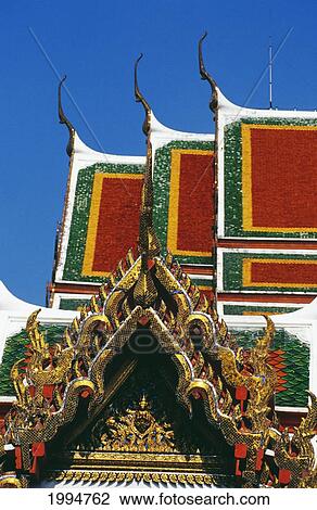 Thailand, Bangkok, Wat Phra Keo (Grand Palace), Intricate Detail Of Architecture. View Large Photo Image Stock Image - Thailand, Bangkok, Wat Phra Keo (Grand Palace), Intricate Detail Of Architecture.. Fotosearch