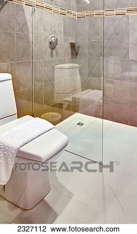 Stock Image - Thailand, Bathroom in guest suite at Horizon Village Resort and Convention Center; Chiang Mai. Fotosearch