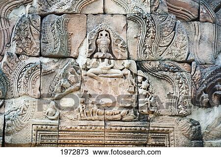Thailand, Buri Ram, Phanom Rung Historical Park, Ancient Hindu Khmer Style Temple With Elaborate Stonework. View Large Photo Image Stock Image - Thailand, Buri Ram, Phanom Rung Historical Park, Ancient Hindu Khmer Style Temple With Elaborate Stonework.. Fotosearch