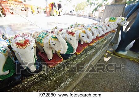 Thailand, Elephant Figurines. View Large Photo Image Stock Image - Thailand, Elephant Figurines.. Fotosearch