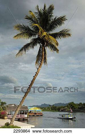 Picture - Thailand, Floating restaurant on River Kwai; Kanchanaburi. Fotosearch