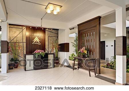 Stock Photo - Thailand, Lobby of Horizon Village Resort and Convention Center; Chiang Mai. Fotosearch