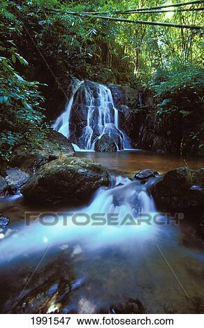 Thailand, Mae Hong Son, Pha Sua Waterfall (Smaller Side Falls) View Large Photo Image Stock Photo - Thailand, Mae Hong Son, Pha Sua Waterfall (Smaller Side Falls). Fotosearch
