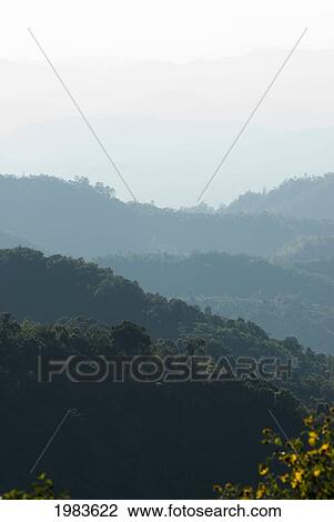 Thailand, Mae Hong Son Province, Misty Mountain View. View Large Photo Image Stock Image - Thailand, Mae Hong Son Province, Misty Mountain View.. Fotosearch