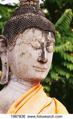 Thailand, Stone statue in Wat Yai Chai Monghon; Ayuthaya View Large Photo Image Stock Photograph - Thailand, Stone statue in Wat Yai Chai Monghon; Ayuthaya. Fotosearch