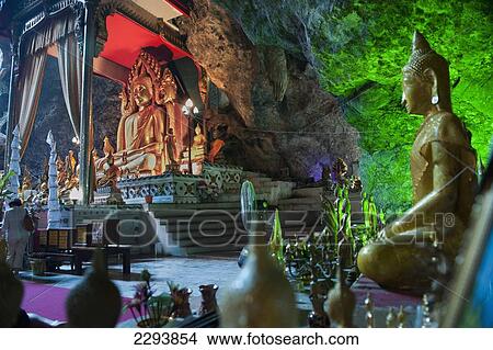 Picture - Thailand, Wat Ban Tham or Dragon Temple; Kanachanaburi. Fotosearch