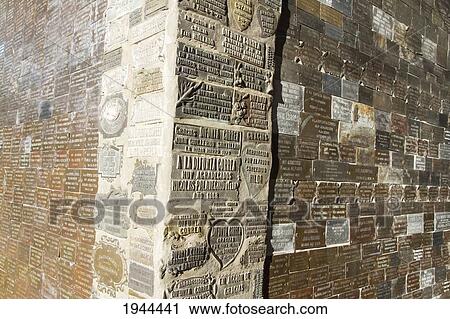 Stock Image - Thanksgiving plaques on a shrine at the Difunta Correa Sanctuary, Vallecito, San Juan, Argentina. Fotosearch