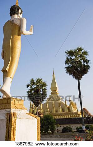 Stock Image - That Luang, Or Grand Stupa.. Fotosearch