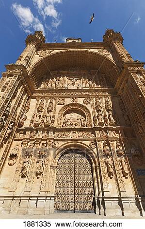 Stock Photography - The 16Th Century Dominican Convent Of Saint Stephen With It's Plateresque Arch (Convento De San Esteban); Salamanca, Salamanca Province, Spain. Fotosearch