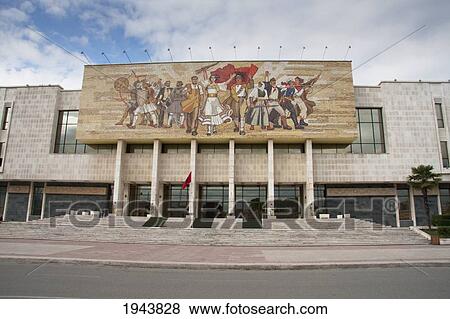 Stock Photo - 'the Albanians' Mosaic On The Fa? ade Of The National Historical Museum, Tirana, Albania. Fotosearch