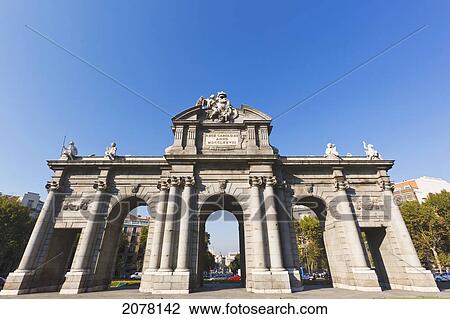 The Alcala Gate; Madrid Spain View Large Photo Image Stock Image - The Alcala Gate; Madrid Spain. Fotosearch