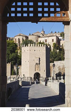 Stock Image - The Alcantara Bridge Over The Tagrus River; Toledo Toledo Province Castilla-La Mancha Spain. Fotosearch