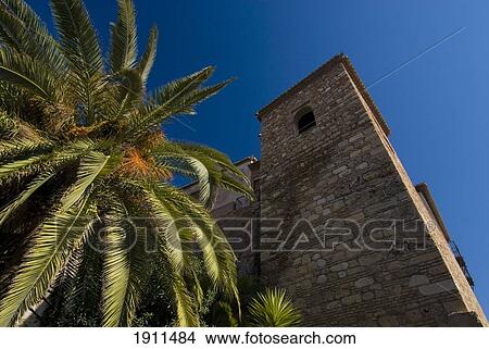 The Alcazaba Tower, Low Angle View, Malaga, Andalucia, Spain View Large Photo Image Picture - The Alcazaba Tower, Low Angle View, Malaga, Andalucia, Spain. Fotosearch