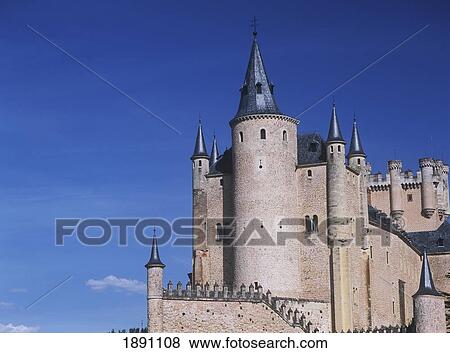 Stock Photo - The Alcazar Castle, Segovia, Spain. Fotosearch