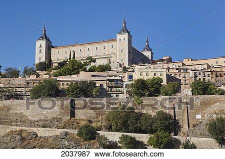 The Alcazar; Toledo Toledo Province Castilla-La Mancha Spain View Large Photo Image Stock Photo - The Alcazar; Toledo Toledo Province Castilla-La Mancha Spain. Fotosearch
