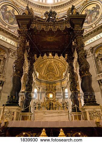 The Altar With Bernini's Baldacchino In Saint Peter's Basillica; Vatican, Rome, Italy View Large Photo Image Stock Image - The Altar With Bernini's Baldacchino In Saint Peter's Basillica; Vatican, Rome, Italy. Fotosearch