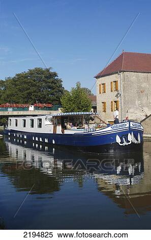 The Amaryllis, A French 'peniche' In St Leger-Sur-Dheune Beside The Canal Du Centre, Burgundy, France. View Large Photo Image Stock Photography - The Amaryllis, A French 'peniche' In St Leger-Sur-Dheune Beside The Canal Du Centre, Burgundy, France.. Fotosearch