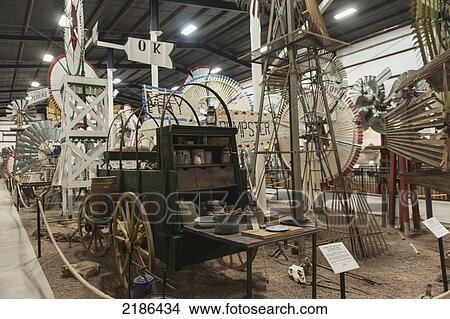 Picture - The American Wind Power Center For The American-Style Water Pumping Windmills, Lubbock, Texas, Usa. Fotosearch