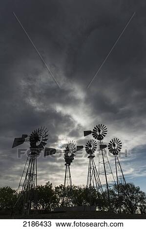 Stock Image - The American Wind Power Center For The American-Style Water Pumping Windmills, Lubbock, Texas, Usa. Fotosearch