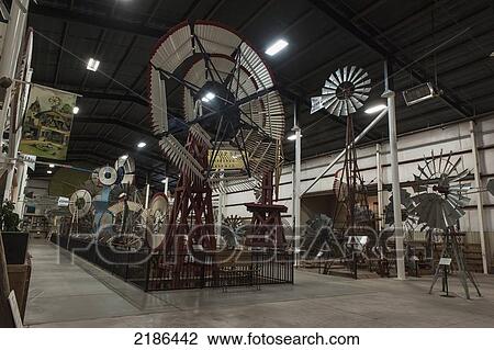 Stock Image - The American Wind Power Center For The American-Style Water Pumping Windmills, Lubbock, Texas, Usa. Fotosearch