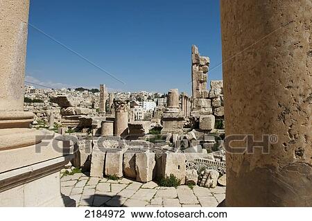 Stock Image - The Ancient City Of Jerash, Jordan, Middle East. Fotosearch