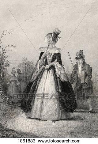 Stock Image - The Ancient Prude Engraved By J. Brain After J. J. Jenkins. Fotosearch