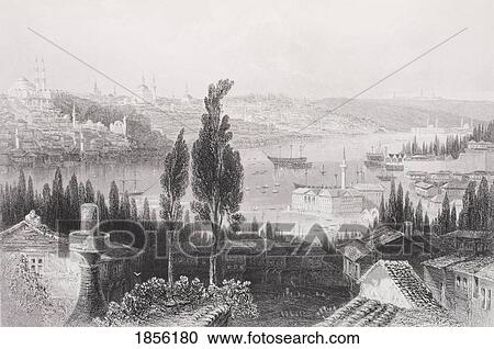 The Arsenal From Pera Turkey By W H Bartlett. From The Book Gallery Of Historical Portraits Published C. 1880. View Large Photo Image Stock Image - The Arsenal From Pera Turkey By W H Bartlett. From The Book Gallery Of Historical Portraits Published C. 1880.. Fotosearch