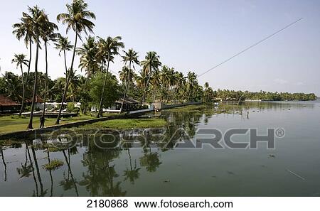Stock Photo - The backwaters; Kerala, India. Fotosearch