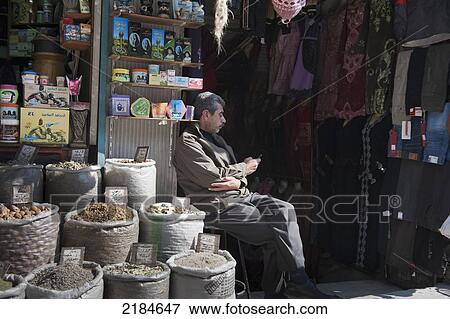 Stock Photo - The Balad Souk Market In The Heart Of Amman's Old City, Jordan, Middle East. Fotosearch