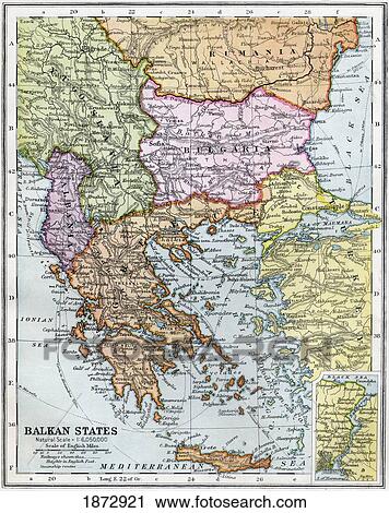 The Balkan States Between The First And Second World Wars. From Bacon's Excelsior Atlas Of The World, Published Circa 1930. View Large Photo Image Stock Image - The Balkan States Between The First And Second World Wars. From Bacon's Excelsior Atlas Of The World, Published Circa 1930.. Fotosearch