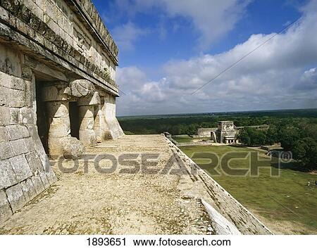 The Ball Court From El Castillo At Chichen Itza View Large Photo Image Stock Image - The Ball Court From El Castillo At Chichen Itza. Fotosearch