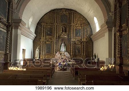 Stock Photograph - The Baroque Chapel Of The Virgin Mary At The Santo Domingo Church, San Cristobel De Las Casas, Chiapas, Mexico. Fotosearch
