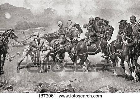Stock Image - The Battle Of Colenso, Natal, South Africa During The Second Boer War. The Last Desperate Attempt To Save The Guns Of The 14Th And 66Th Batteries. From The Book South Africa And The Transvaal War By Louis Creswicke, Published 1900. Fotosearch